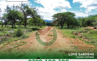 Love Gardens. Value Added Plots for sale in Kajiado township with ready title deeds.