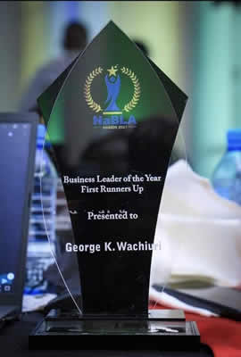 Business Leader of the Year presented to Optiven CEO George Wachiuri