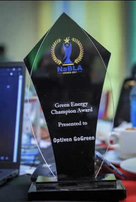 Green Energy Champion Award Presented to Optiven GoGreen