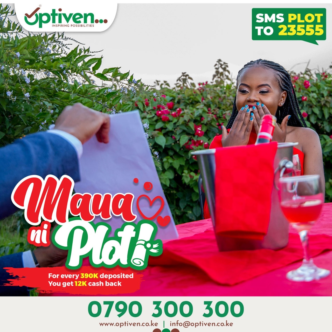 Maua ni Ploti. Get instant cash back for KES 390000 deposited.