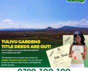 Tulivu Gardens - Title Deeds are Out Value Added Plots for Sale in Konza