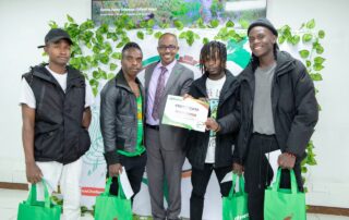 #OptivenDanceChallenge participants collect their prizes