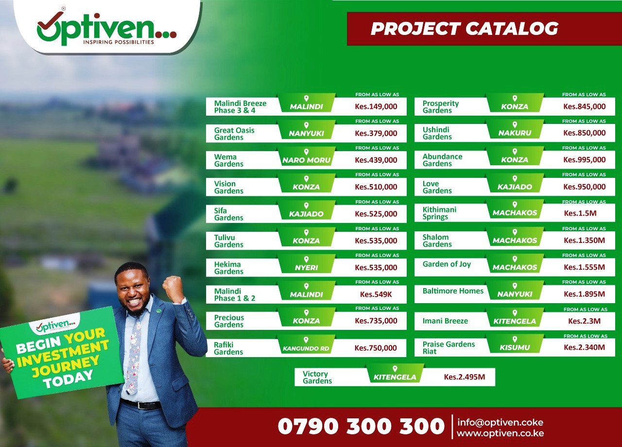 optiven project catalog Optivens Project Catalog
