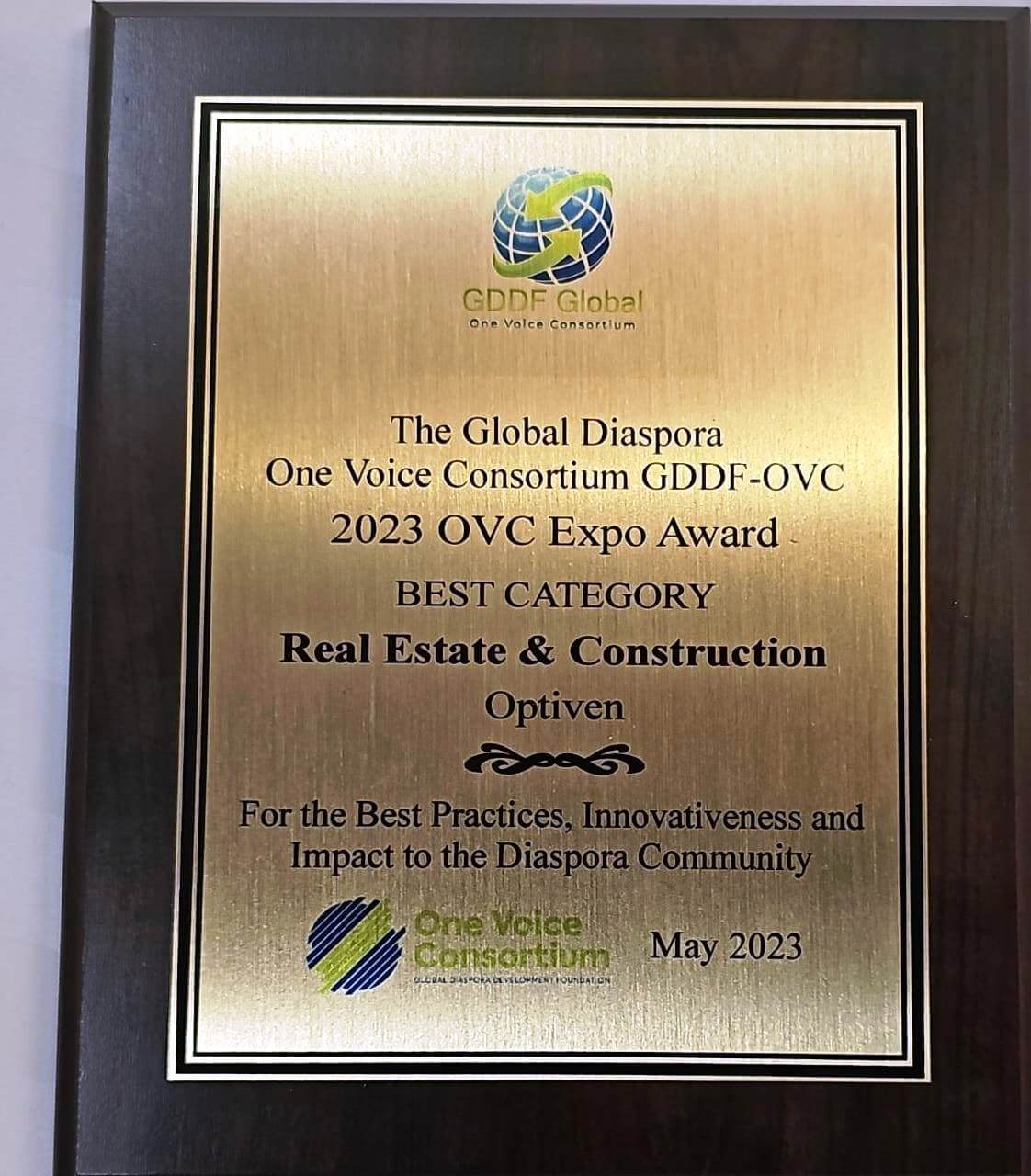 Optiven in Diaspora wins awards in washington dc