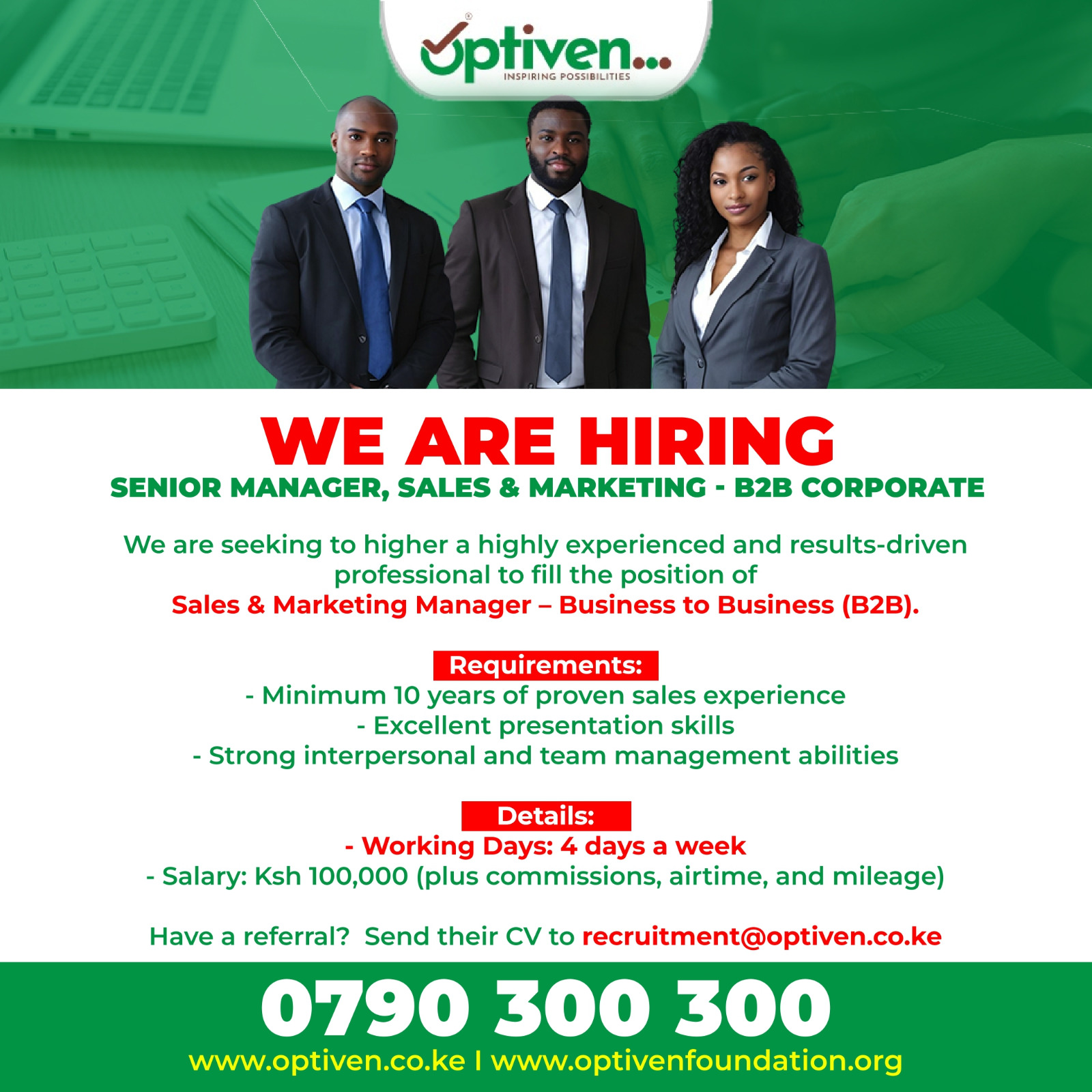 Senior Manager, Sales & Marketing - B2B Corporate